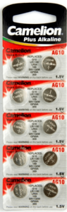 עשר סוללות אלקליין כפתור AG10 סיגמא sigma (LR1130)