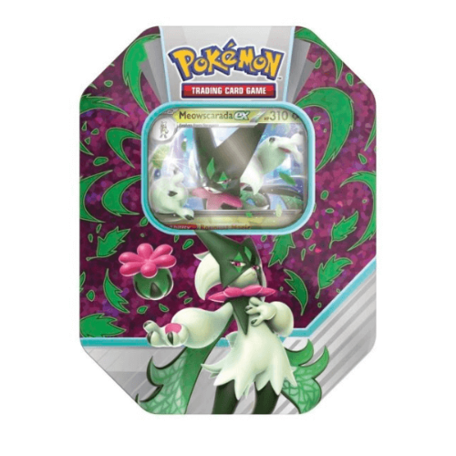Pokemon TCG: Paldea Partners Tin (Meowscarada ex) קלפי פוקימון TCG מקוריים מארז פח