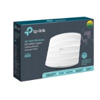 נקודת גישה Omada EAP225 AC1350 Access Point – קופסת המוצר האפורה-כחולה מציגה את נקודת הגישה הלבנה שלה