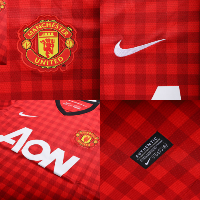 12/13 Manchester United Home Red Retro Jerseys Shirt
