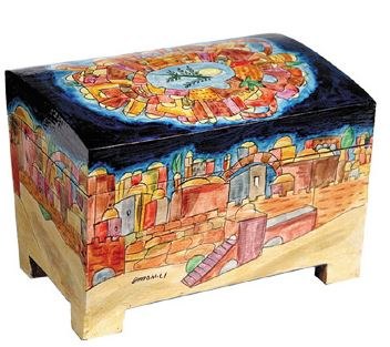 קופסה לאתרוג ציור ירושלים