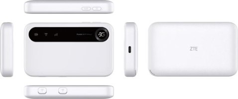 נתב נייד ZTE 5G U50 – מבטים מרובים של הנתב הנייד הלבן.