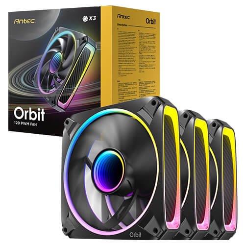 מאווררים למארז Antec Orbit 120 ARGB 3 Pack