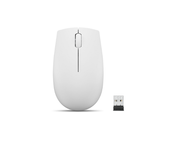 עכבר אלחוטי LENOVO 300 Wireless Compact Mouse - לבן