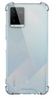 כיסוי שקוף עבור Miracase Vivo Y21/Y33 – מונח על גבו של טלפון סלולרי בצבע תכלת
