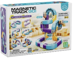 מסלול רכבת מגנטי  ערכה STEM להרכבה עצמית 115 חלקים - Magnetic Track Go