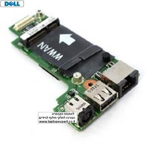 כרטיס שקע טעינה למחשב נייד כולל כ.רשת Dell Vostro 3300 DC Jack USB Ethernet Board 5G3D5 CN-05G3D5