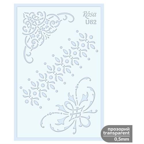 שבלונה פלסטיק רוסה 13/20 ס"מ עיטורים 62