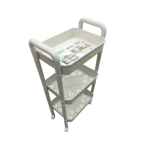 מעמד לירקות 3 קומות פלסטיק לבן