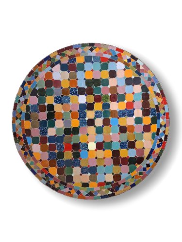 שולחן מוזאיקה רב צבעים- קוטר 100