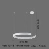 לבן - 80 ס״מ - נברשת תקרה יוקרתית בצורת טבעת דגם RING