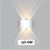 4W - לבן - מנורת קיר לד Up/down