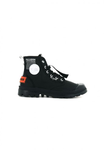 PALLADIUM | פלדיום- PALLADIUM LITE OVERLAB U BLACK/BLACK | שחור טלאים | נשים