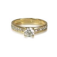 טבעת אירוסין זהב 0.50 קראט | טבעת אירוסין זהב צהוב 0.50 קראט