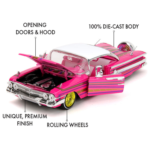 ג'אדה  - פינק סליפס שברולט אימפלה - 1:24  JADA Pink Slips - CHEVROLET IMPALA