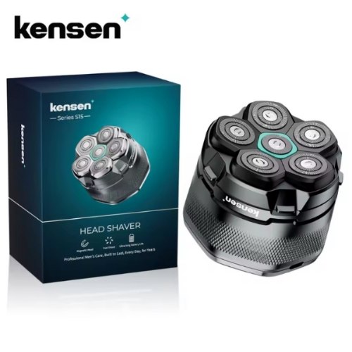 מכונת גילוח קרחת ותספורת 6 ראשים עמידה למים KENSEN 6D
