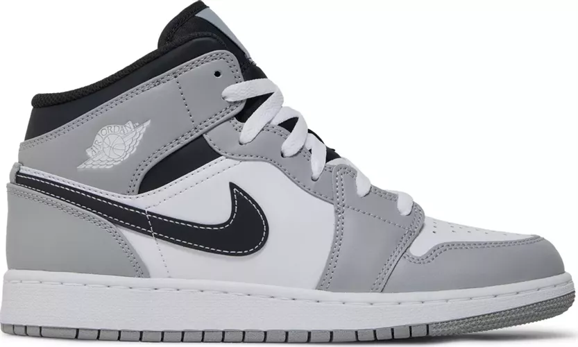 Air Jordan 1 Mid GS Light Smoke Grey