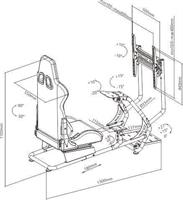 SpeedSeat דגם SS-V2 - כסא מקצועי עם מסילות סליידר וכיוון משענת