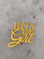 טופר BOY OR GIRL (גילוי מין העובר) ללא מקל - זהב