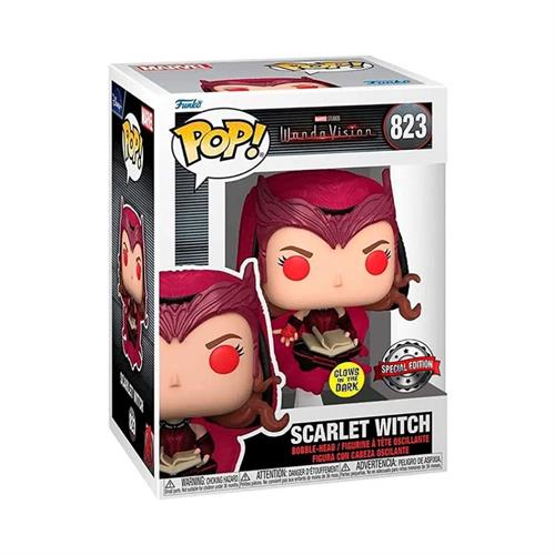 בובת פופ אקסקלוסיבי סקרלט וויץ' זוהרת בחושך - Funko Pop Marvel WandaVision Scarlet Witch Glow in the Dark