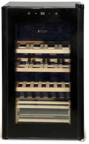 מקרר יין מעוצב ל-22 בקבוקים עם מדחס ומדפי עץ Fujicom FJ-WC24B-E