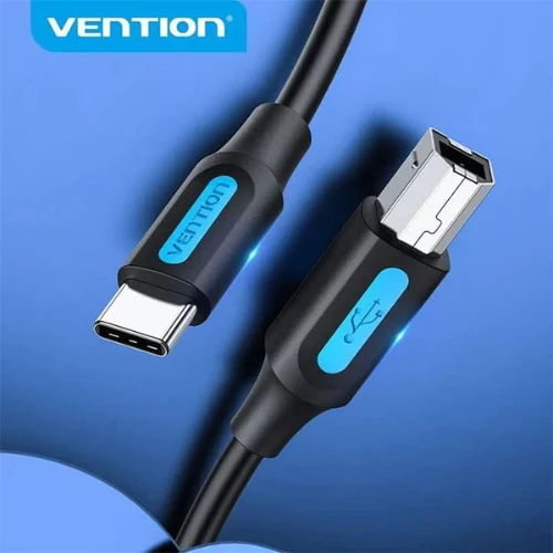 כבל מתאם למדפסת באורך VENTION Printer Cable USB C to USB Type B 1M