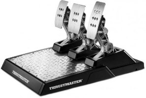 דוושות הגה Thrustmaster T-LCM PC/PS/Xbox – סט דוושות מירוץ שחור וכסוף עם שלוש דוושות מתכתיות