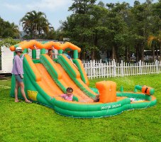 מתנפח מים עם מגלשה דו-מסלולית W73028 מבית Doctor Dolphin