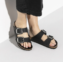 בירקנשטוק כפכפי נשים אריזונה אבזם שחור BIRKENSTOCK ARIZONA BLACK BIG BUCKEL