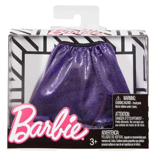 ברבי - ביגוד - חצאית סגולה מטאלית - Barbie FPH30
