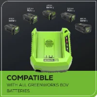 מטען מהיר נטען לסדרת - GREENWORKS 99557 80V PRO