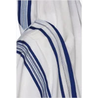 טלית צמר א.א פסים כחול דגם מודים
