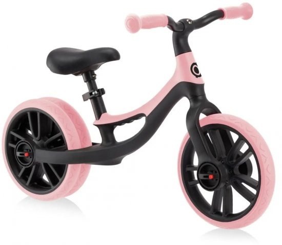 אופני איזון Globber GO Bike Elite Duo לפעוטות עם יציבות מוגברת בצבע ורוד פסטל