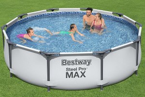 בריכה עגולה BESTWAY דגם 56408 + משאבת נייר 330 גלון