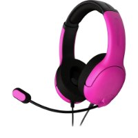 אוזניות גיימינג חוטיות צבע ורוד Turtle Beach PDP Airlite for PS5 – פריט בודד ורוד ושחור עם מיקרופון וחוט גלויים