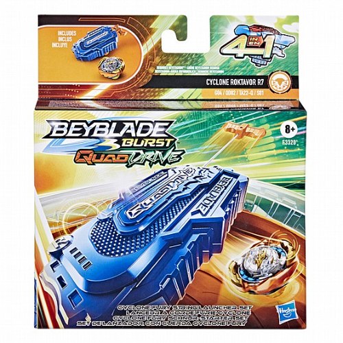סט בייבלייד Burst QuadDrive ציקלון Roktavor R7 עם משגר Beyblade