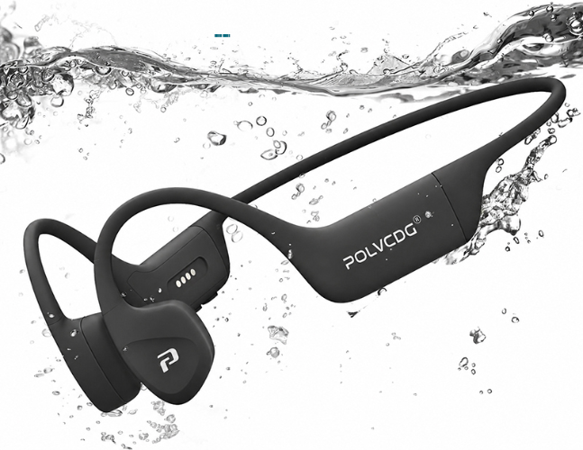 אוזניות קשת לשחייה עם הולכת עצם POLVCDG X16 - זיכרון 32GB עמידות IPX8 ובלוטוס V5.4