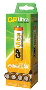 40 סוללות AA לא נטענות דגם Alkaline של חברת GP