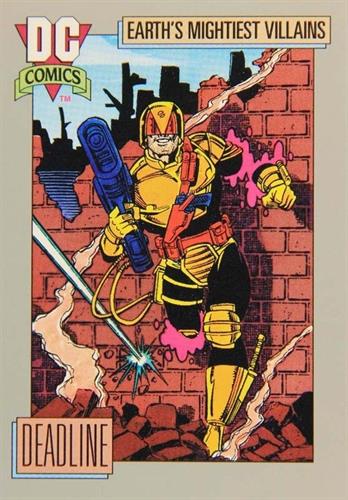 קלף בודד די.סי קומיקס DC Comics - Deadline's Energy Rifle and Anti-Gravity Disks - Earth's Mightiest Villains - 90