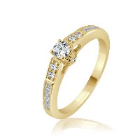 טבעת זהב 14 קראט 0.47 קראט יהלומים 8204093 - מחיר מבצע! 