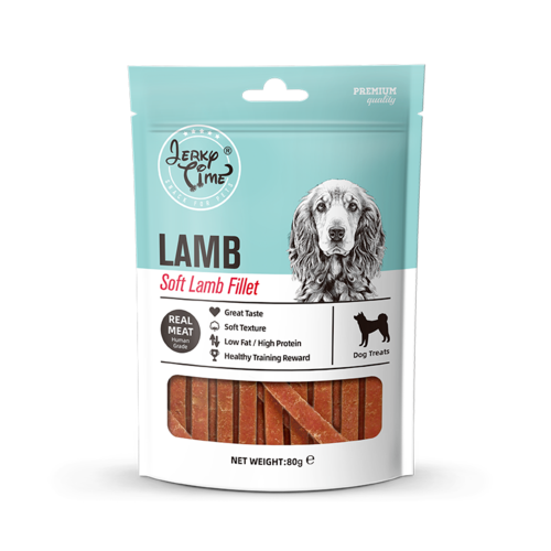 חטיף לכלבים ג'רקי טיים רצועות כבש 80 גרם - JERKY TIME SOFT LAMB FILLET 80G