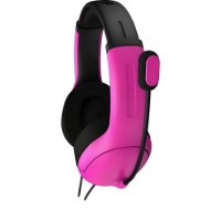 אוזניות גיימינג חוטיות צבע ורוד Turtle Beach PDP Airlite for PS5 – אוזניות ורודות ושחורות עם מיקרופון מחובר נראות בזווית