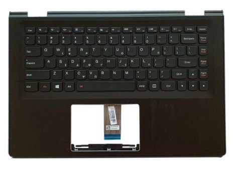 החלפת מקלדת למחשב לנובו כולל תושבת עליונה Lenovo yoga 500-14IBD plamrest with HB keyboard