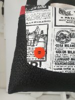 תיק גדול טל שחור עיתון נגיעות אדום