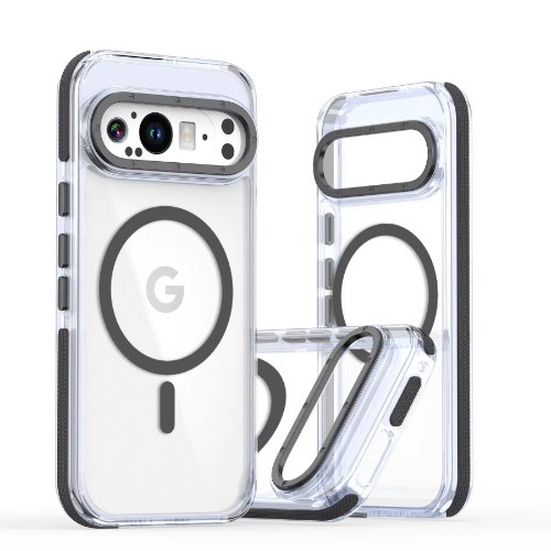 כיסוי חזק במיוחד תומך Magsafe לגוגל פיקס GOOGLE PIXEL 9 Pro XL צבע שקוף שחור
