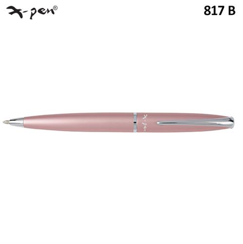 עט פנינסולה אנודייז ורוד כסף כדורי XP-817b X-Pen Peninsula Anodize