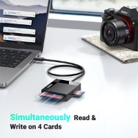 קורא כרטיסים UGREEN SD Card Reader 4 in 1 USB Type-C SD TF CF MS