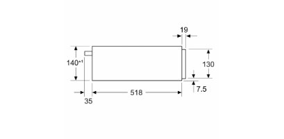 מגירת חימום דגם BOSCH BIC7101B1 בוש שחורה