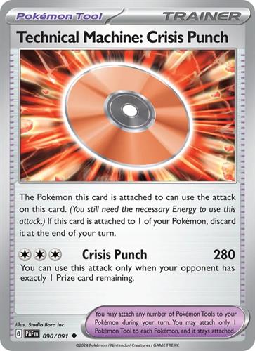 קלף בודד single פוקימון - technical machine: crisis punch - Paldean Fates - 090/091