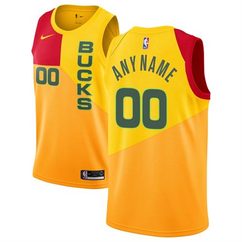 גופיית NBA מילווקי באקס Swingman Custom Jersey - City Edition עם הדפסת שם ומספר לבחירה